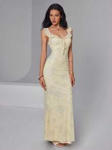 Summer Floral Printed Backless Slim Sling Dress – Sleeveless Low-Cut Beach Vacation Women’s Dress 2025